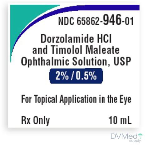 Dorzolamide Hcl And Timolol Maleate Ophthalmic Solution 223mg68mg