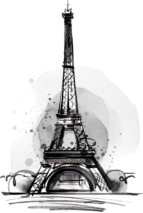 Cool Abstract Black And White Eiffel Tower Painting That Will Inspire You