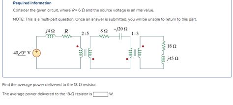 Solved Required Information Consider The Given Circuit Chegg Com