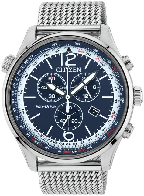Citizen Eco Drive Mens Chronograph Stainless Steel Watch 5385878