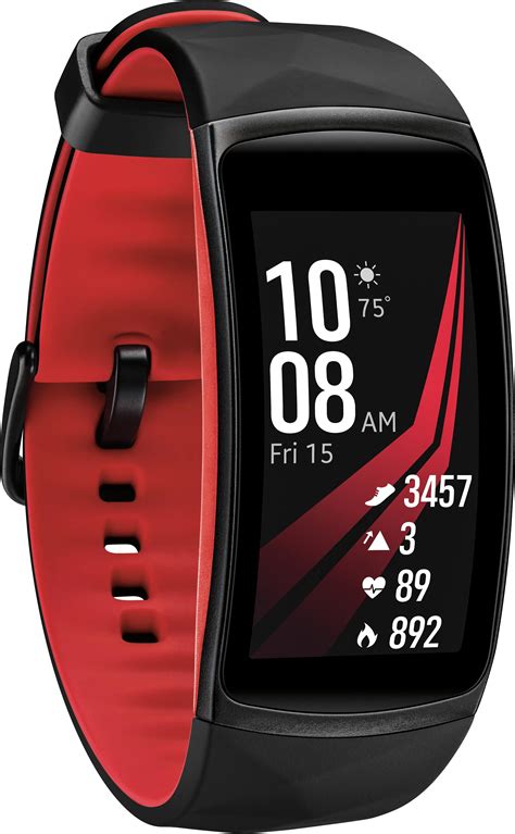 Customer Reviews Samsung Gear Fit2 Pro Fitness Smartwatch Small Red