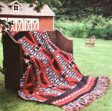Native American Vibrations Afghan Crochet Pattern Indian Blanket Throw