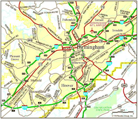 Map Of Birmingham Al