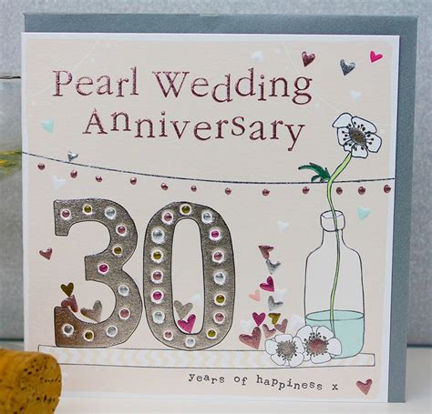30th Wedding Anniversary Card By Molly Mae