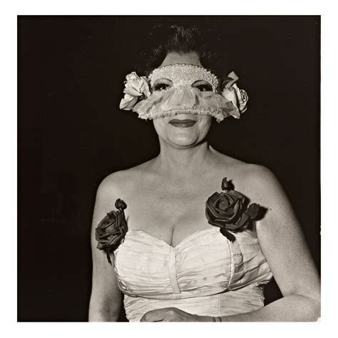 Diane Arbus Lady At A Masked Ball With Two Roses On Her Dress N Y