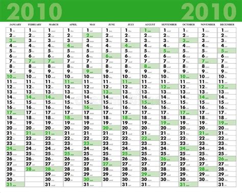 Calendar 2010 Stock Vector Illustration Of Schedule 10830005