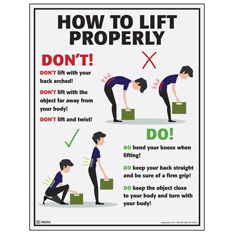 Safety Poster How To Lift Properly Cs782719
