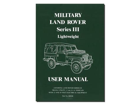 Military Land Rover Ltwt Series 3 User Manual 608180 Bp Landranger