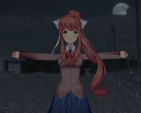 Suddenly Monika Throws Her Arms Out Towards The Open Sky Seeming To