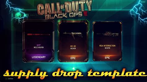 Free Gfx Black Ops 3 Supply Drop Opening Thumbnail Template Youtube