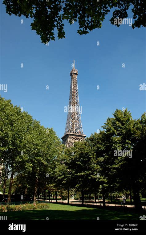 Eiffel Towerchamp De Mars Paris France Stock Photo Alamy