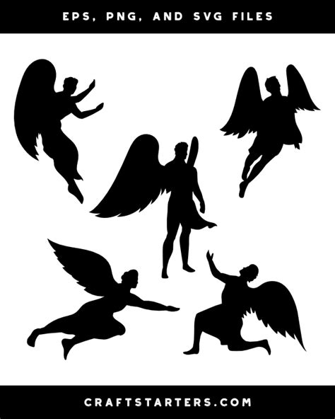 Male Angel Silhouette Clip Art