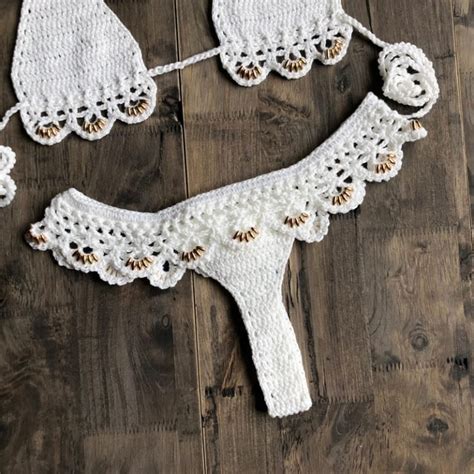 crochet micro bikini set high waist g thong halter swimwear beach sexy lingerie sets 2019 new