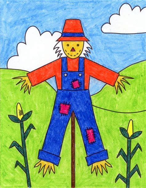 How To Draw A Scarecrow · Art Projects For Kids