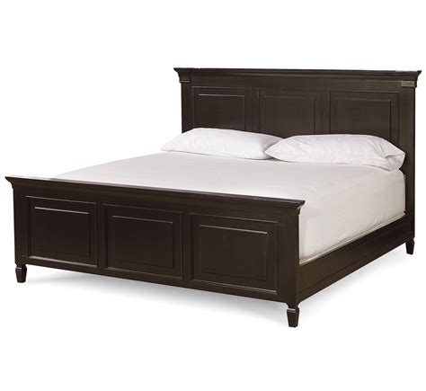 Country Chic Maple Wood Black King Panel Bed Frame Zin Home