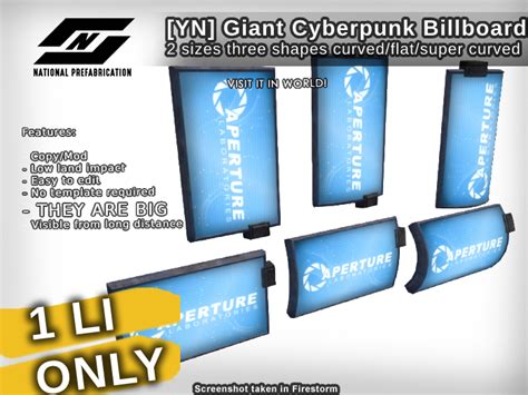 Second Life Marketplace Yn Cyberpunk Billboard Curved Electronic