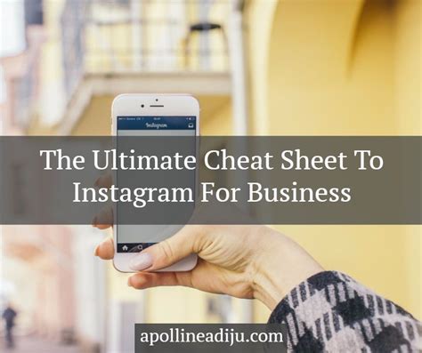 The Ultimate Cheat Sheet On Instagram For Business • Apolline Adiju´s