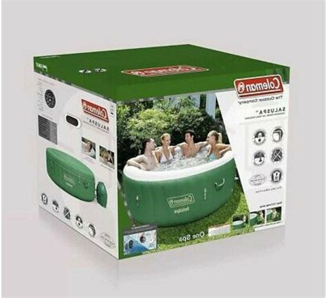Coleman Saluspa Inflatable Hot Tub Spa Green 77x28