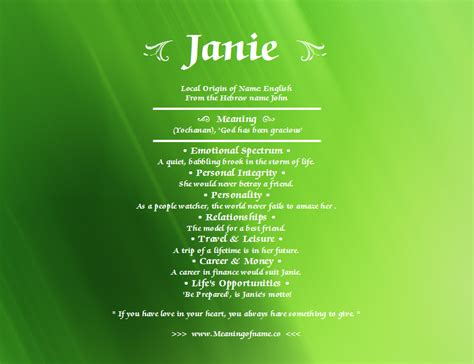 Janie Meaning Of Name