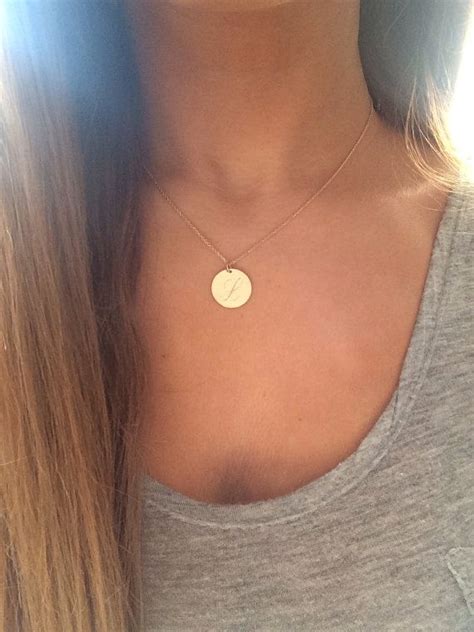 Solid 14k Gold Personalized Necklace Initial Necklace By Nostalgii