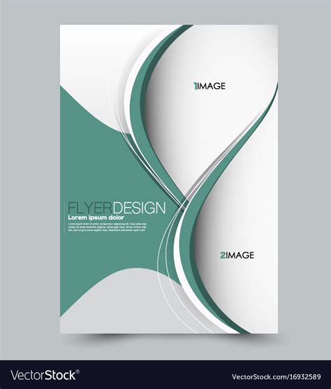 Flyer Design Background Brochure Template Vector Image
