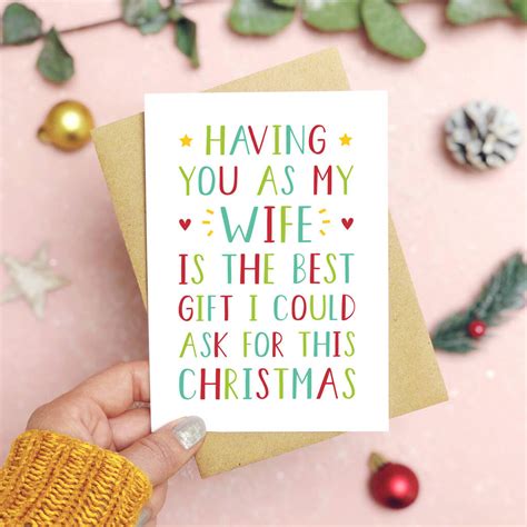 Wife Christmas Card By Joanne Hawker