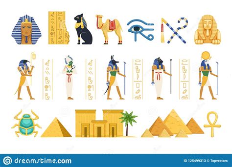 Egyptian Gods And Goddess Cartoon Vector | CartoonDealer.com #12431299