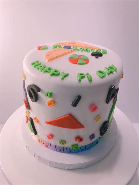 14+ ways for kids to celebrate pi! 4 colourful layers of moist vanilla Pi themed cake made by ...