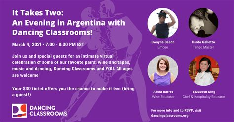 It Takes Two An Evening In Argentina With Dancing Classrooms New