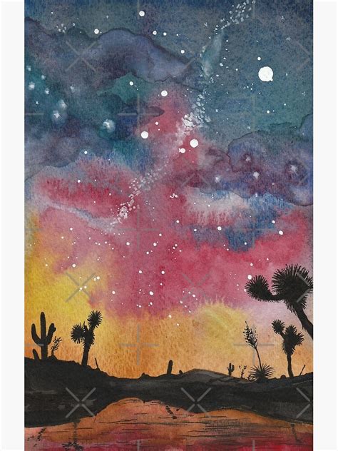 Watercolor Desert Sunset Canvas Print For Sale By Bluejayknits