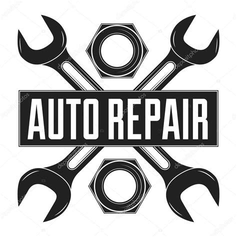 Vintage Mechanic Auto Service Repair Label Emblem And Logo Vector