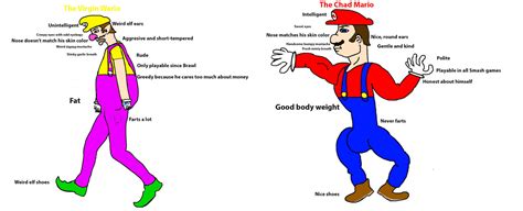 The Vigin Wario And The Chad Mario By Dmcmusiclover On Deviantart