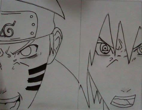 Naruto Vs Sasuke Dibujo En Proceso Dibujo Propio •boruto Amino Fans
