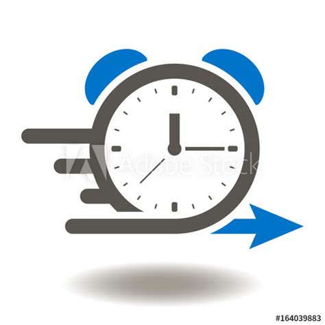 Alarm Clock Fast Speed Quick Time Vector Icon Agile