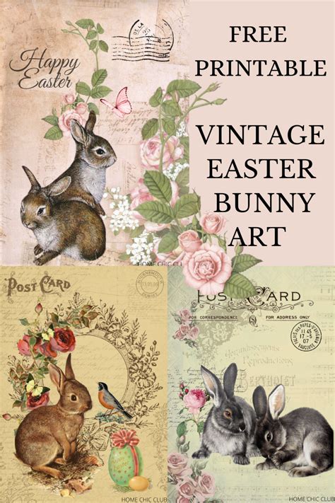 Free Printable Easter Bunny Art Home Chic Club Free Printable Easter