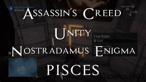 Assassin S Creed Unity Nostradamus Enigma PISCES PS4 YouTube