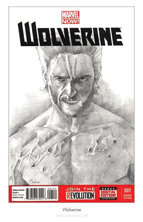 Wolverine Cover — Tony Santiago Art