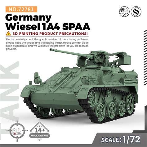 Ssmodel V19 172 Resin Model German Weasel 1a4 Tank 3d Printed Kit Ebay