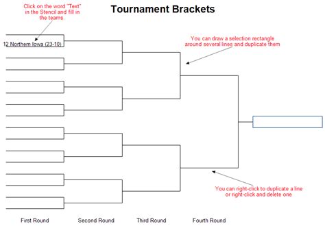 16 Team Tournament Bracket Template Images