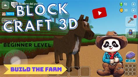 block craft 3d gameplay walkthrough beginner level build the farm