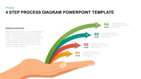 4 Step Process Diagram Template For Powerpoint And Keynote