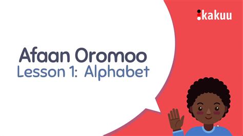 Lesson 1 Alphabet Learn Afaan Oromoo Through English Youtube