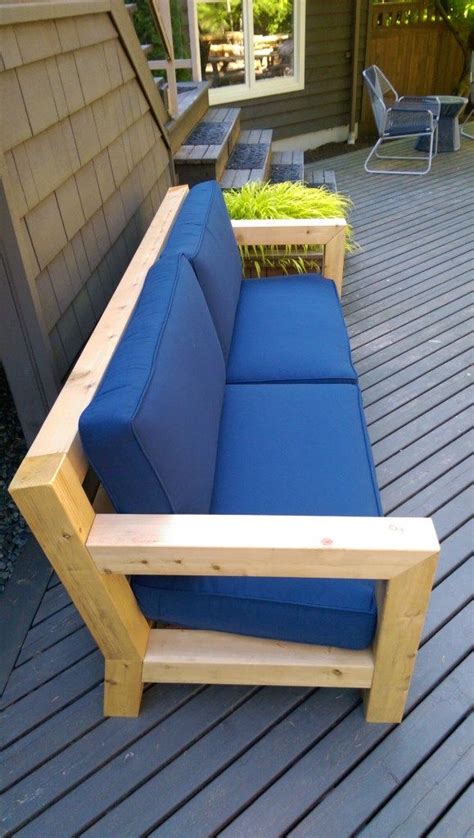DIY Modern Rustic Outdoor Sofa Inspired By RH Merida Gray Table Home