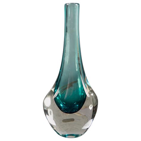Midcentury Glass Vase By Josef Schott Sm Landshyttan Sweden For Sale