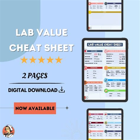 Nursing Lab Value Cheat Sheet Study Notes Digital Download Pages Nursing Babes Healthcare