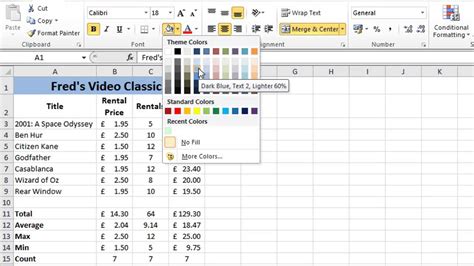 Excel 2010 Tutorial For Beginners 7 Formatting