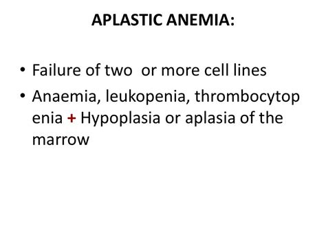 Aplastic Anemia