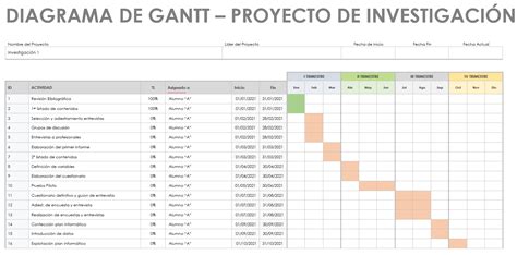 Ejemplos De Diagrama De Gantt De Varios Proyectos Descarga