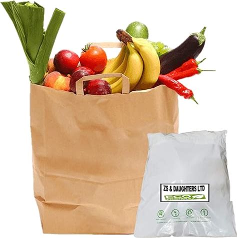 Strong Brown Paper Bags With Handles Sandwich Lunch Takeaway Food