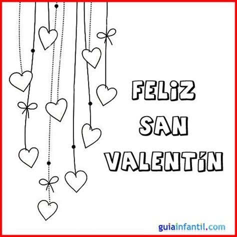 Dibujo De Corazones Para Colorear Tarjeta De San Valentín